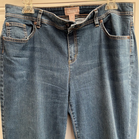Chico's Denim - Chico's Faded Jeans, size 2 Regular. Gently worn